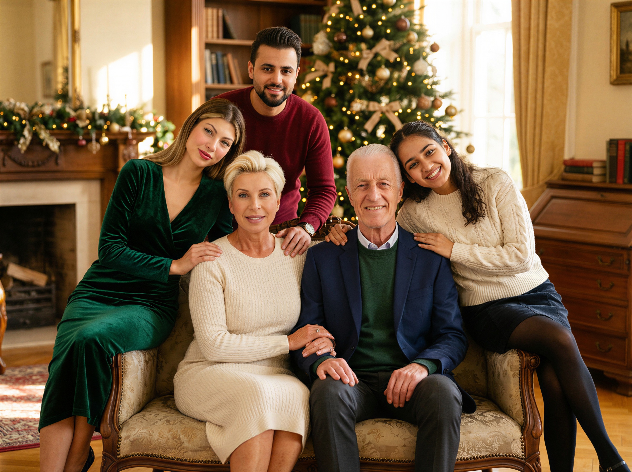 After - Cozy indoor holiday family photos